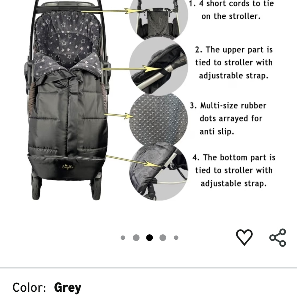 Red Stroller Footmuff - Picture 3 of 6